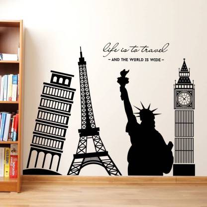 KICKWIX Large Tour and travel office wall sticker/ Office wall sticker