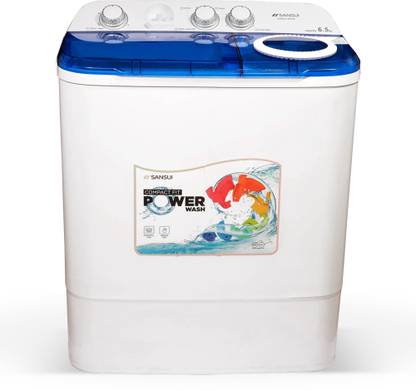 Sansui 6.5 kg Powerful Spin, Breeze Dryer Technology Semi Automatic Top Load Washing Machine Blue