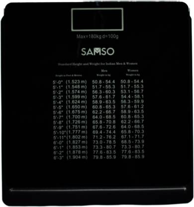 SAMSO Weighing Scale with Hieght and Weight Chart Weighing Scale
