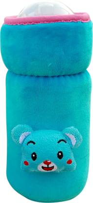 The Little Lookers Bottle Cover for /Wide Neck Feeders Soft Plush Stretchable Baby Feeding Bottle Cover with Easy to Hold Strap | Suitable for 260ml & 330ml (Pack of 1)