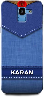 WallCraft Back Cover for Samsung Galaxy On6 KARAN NAME, K LETTER, BLUE, JEANS, ALPHABET, DESIGN