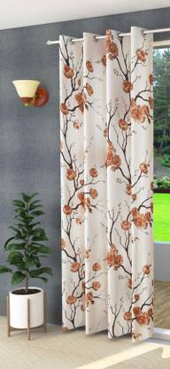 Spangle Homes 275 cm (9 ft) Polyester Semi Transparent Long Door Curtain Single Curtain