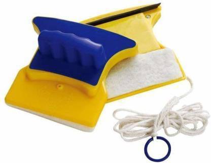 Lakhani Magnetic Window Cleaner -Two Sided Glass Cleaner Wiper with 2 Extra Cleaning Cotton Cleaner