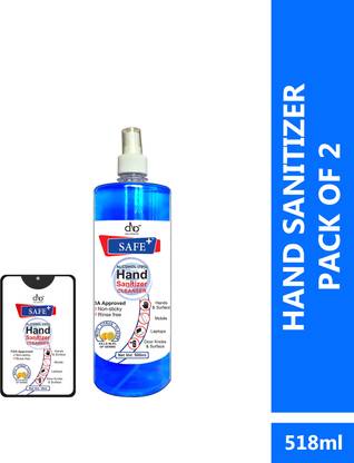 DNA Lifestyle Safe+  Cleanser Spray - 518ml Sanitizer Spray Pump Dispenser