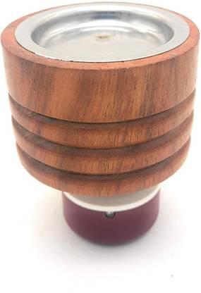 VRinfi Kapoor Dani Electric Wooden, Kapoor Dani Wooden, and Other Virus Protection, Incense Burner Bakhoor Dani, Wood Colour Light and Dark, Protect falimy from Virus, Mosquitos with holy smell of Kappor/Bakhoor Wooden, Stainless Steel Incense Holder