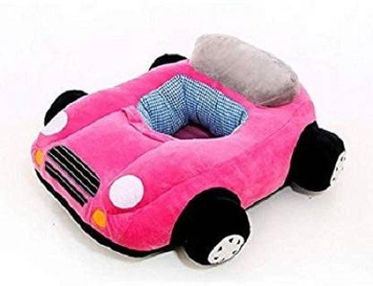 Hello Baby Car Shape Soft Plush Cushion Baby Sofa Seat pink Fabric Sofa  - 8.5 inch