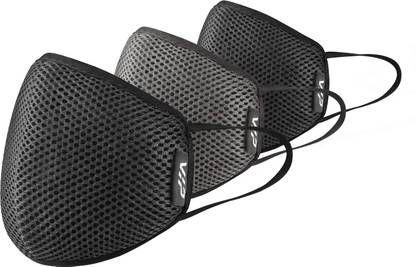VIP VSAVE 6 Layer Protective Air Mesh Mask | Pack Of 3 | Large MKVSA3LGAST Reusable, Washable Cloth Mask With Melt Blown Fabric Layer