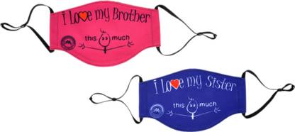 Metamorph RAKSHA BANDHAN BRO_SIS MASK COMBO OF 2 MMRBCMBO_01 Washable Cloth Mask
