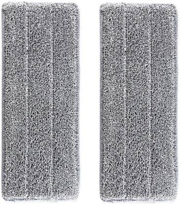 JacGifts Replaceable Reusable Floor Microfiber Mop Pad (Pack Of 2) Wipes