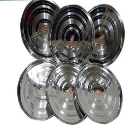 VSTEEL vsteelDinner/Lunch Plates ( Thali set of 6) Dinner Plate (6 Dinner Plate) Dinner Plate