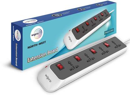 Wipro North West 4+4 Extension Board 4  Socket Extension Boards