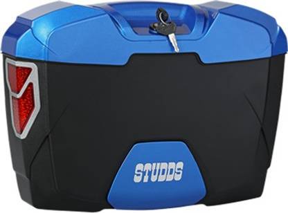 STUDDS Luggage Box Blue, Black Plastic Motorbike Saddlebag