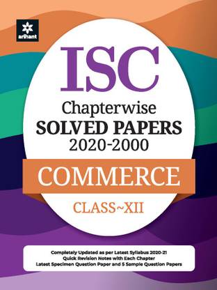 Isc Chapterwise Solved Papers Commerce Class 12 for 2021 Exam
