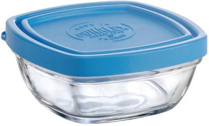 Duralex Glass Mixing Bowl Lys Square Bowl With Lid , 300 ml set of -3 PCs