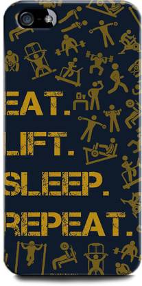 INDICRAFT Back Cover for Apple iPhone 5s GYM, FITNESS, WORKOUT, EAT LIFE SLEEP REPEAT, SPORTS