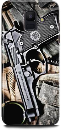 WallCraft Back Cover for Samsung Galaxy A6 GUN, PISTOL, ARMY, WEAPON, REVOLVER, MILITARY, 9MM, CALIBER, M9