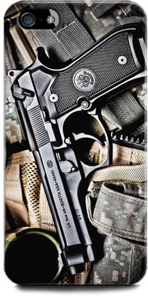 INDICRAFT Back Cover for Apple iPhone 5s GUN, PISTOL, ARMY, WEAPON, REVOLVER, MILITARY