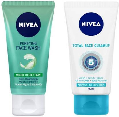 NIVEA Purifying & Total Face Cleanup  (250ml) Face Wash