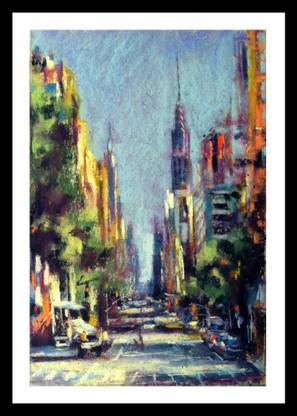 abstract trees printed painting (35x25 cm) Canvas Art