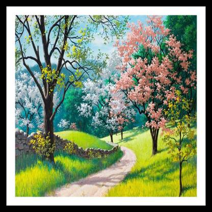 beautiful forest view printed painting Canvas Art