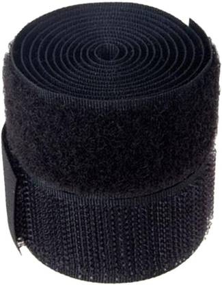 RARE OCEANS 10 Mts LENGTH * 25 Mm Width ,velcro hoop & loop (BLACK) Sew-on Velcro