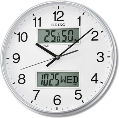 Seiko Analog-Digital 36 cm X 36 cm Wall Clock