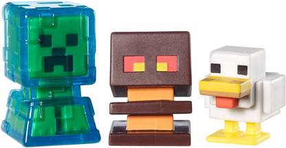 MATTEL Minecraft Collectible Figures Chicken, Electrified Creeper And Magma Cube 3-Pack, Series 2 [Cat_4989]