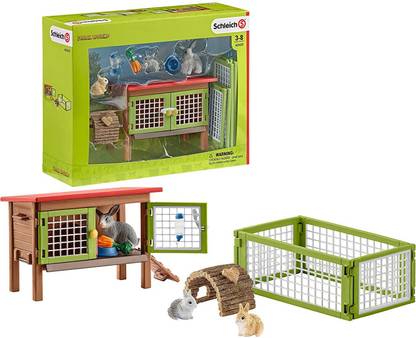 Schleich Rabbit Hutch Play Set (8 Piece) [Cat_4989]