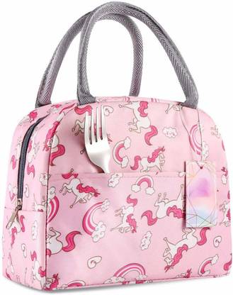 OYTRA Insulated Lunch Bags Pink Unicorn with Hold Cold Effect for Tiffin Boxes and Drinks Waterproof Lunch Bag