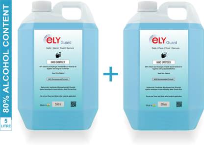 Ely Guard Hand Sanitiser Liquid 10L WHO Recommended Formula Hand Sanitizer Can