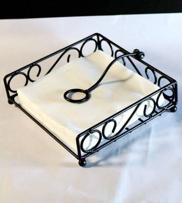 Am International Iron Napkin Holder For Dining Table Tissue Paper Stand Set Of 1 Rings In India Dining Table Tissue Paper Stand, Tissue Holder For Dining Table