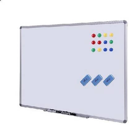 sunway Display Systems Ceramic magnetic board display board for office & school lightweight aluminium frame, White 1.5 *1feet Ceramic magnetic board Bulletin Board