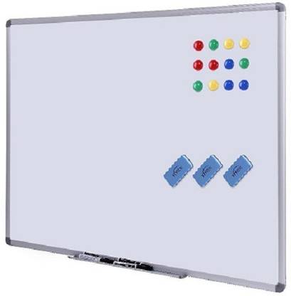 sunway Display Systems Ceramic magnetic board display board for office & school lightweight aluminium frame, White 2*1.7 feet Ceramic magnetic board Bulletin Board