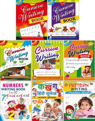 My First Book For Baby Cursive Writing Book (Set Of 8 Books) | Super Large Size Combo For Collecters And Library School My Amazing Activity Books