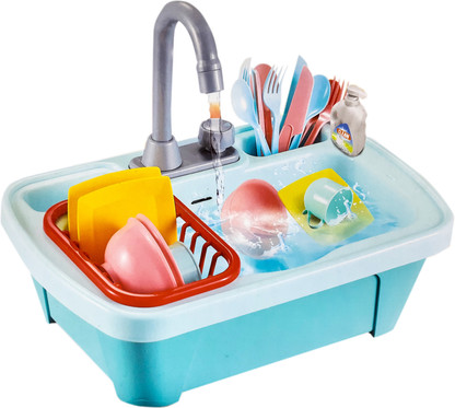 Toy sink with water clearance