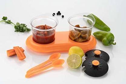 Cyclone E Commerce Plastic Dining Set Jar and Tray Holder 2 Piece Tray, Bowl Serving Set