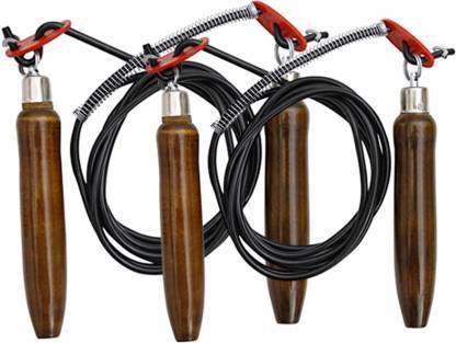 DIBACO SPORTS Adjustable Wodden Handel Skipping Rope For Men and Women Freestyle Skipping Rope