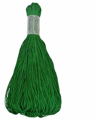 Woriox Elegant 10 metre Hara Dhaaga Silk Green Color Sacred Thread Thread