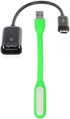 Flipkart SmartBuy Combo of Portable OTG Cable (Micro USB to USB), Flexible Led Light