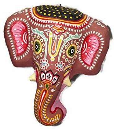 Phalgum creation Lord Ganesh Paper Mache Mask Raghurajpur Patachitra Art Work