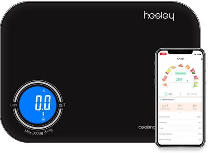HESLEY Kitchen Scale, Smart Food Scale,3 in 1 Function as Digital Kitchen/Coffee/Nutrition Scale with Nutritional Calculator and Timer, Using APP to Track Calorie Protein Fat Weighing Scale