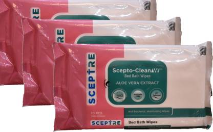 Sceptre SCEPTO-CLEAN BED BATH WIPES, SIZE ( 240 X 320 MM)