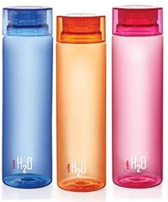 cello H2O Round Unbreakable | Leak proof & Lid is sealed by a silicone ring 1000 ml Bottle