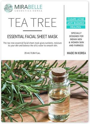 Mirabelle KOREA TEA TREE ESSENTIAL FACIAL SHEET MASK (A PACK OF 5)