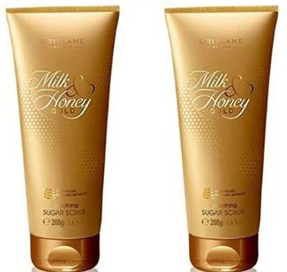 Oriflame Sweden Milk & Honey Gold Smoothing Sugar Scrub Pack OF 2 Scrub