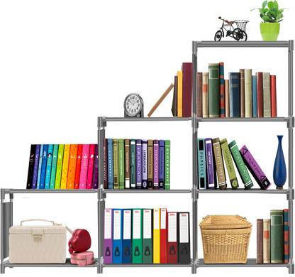 Zooper Plastic 9 Shelf Book Organizer Plastic Open Book Shelf