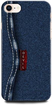 INDICRAFT Back Cover for Apple iPhone SE 2020 JEANS, DEVIL, BLUE JEANS, TEXTURE, FABRIC