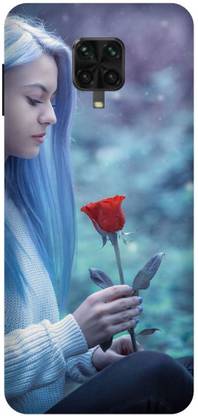 UMPRINT Back Cover for Poco M2 Pro Blue Girl Girl Love Printed Back Cover