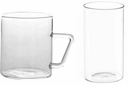 BOROSIL (Pack of 12) (ARDH SAINIK FOUNDATION) CLASSIC MUG SET6+VISION LARGE SET6 Glass Water/Juice Glass