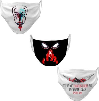 ELEGANT FOX Spider Man Spider Man Printed Reusable, Washable Cloth Mask